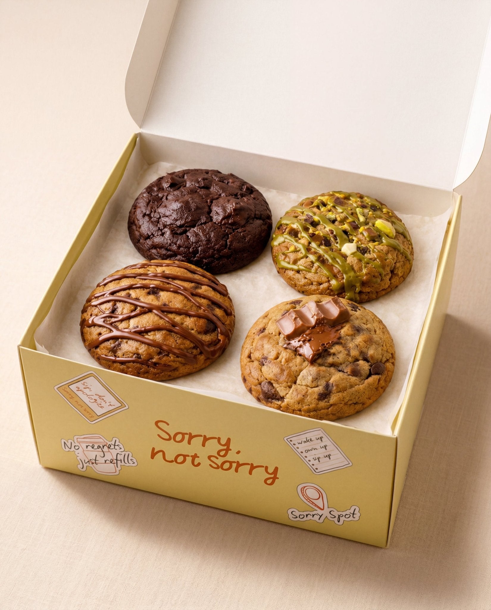 Four Cookies - Sorry Not Sorry Cafe