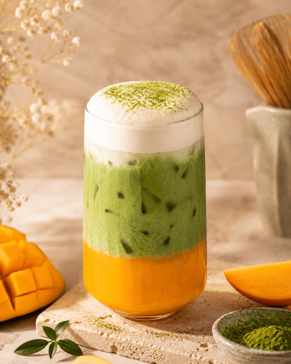 Mango foam matcha - Sorry Not Sorry Cafe