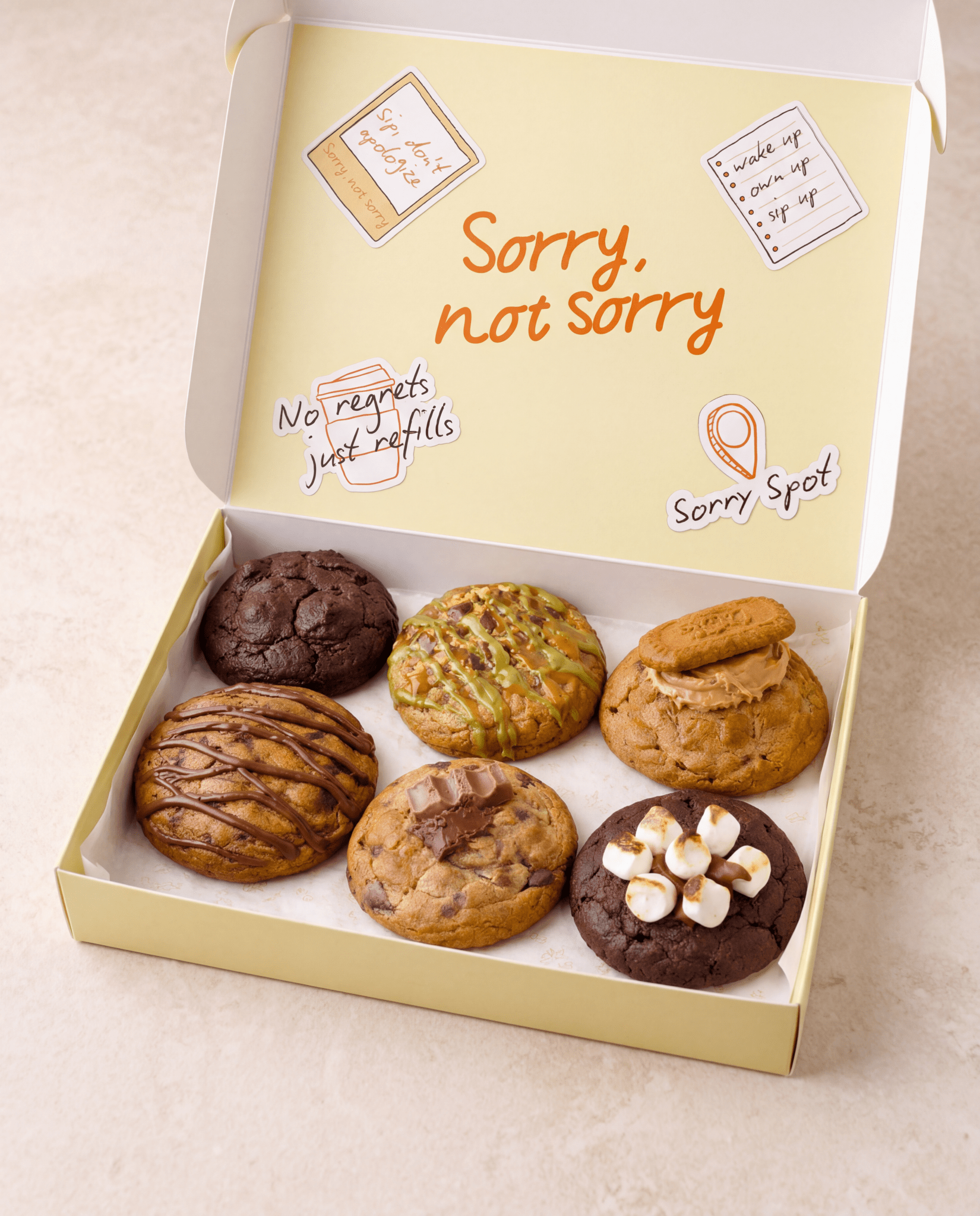 Six Cookies - Sorry Not Sorry Cafe